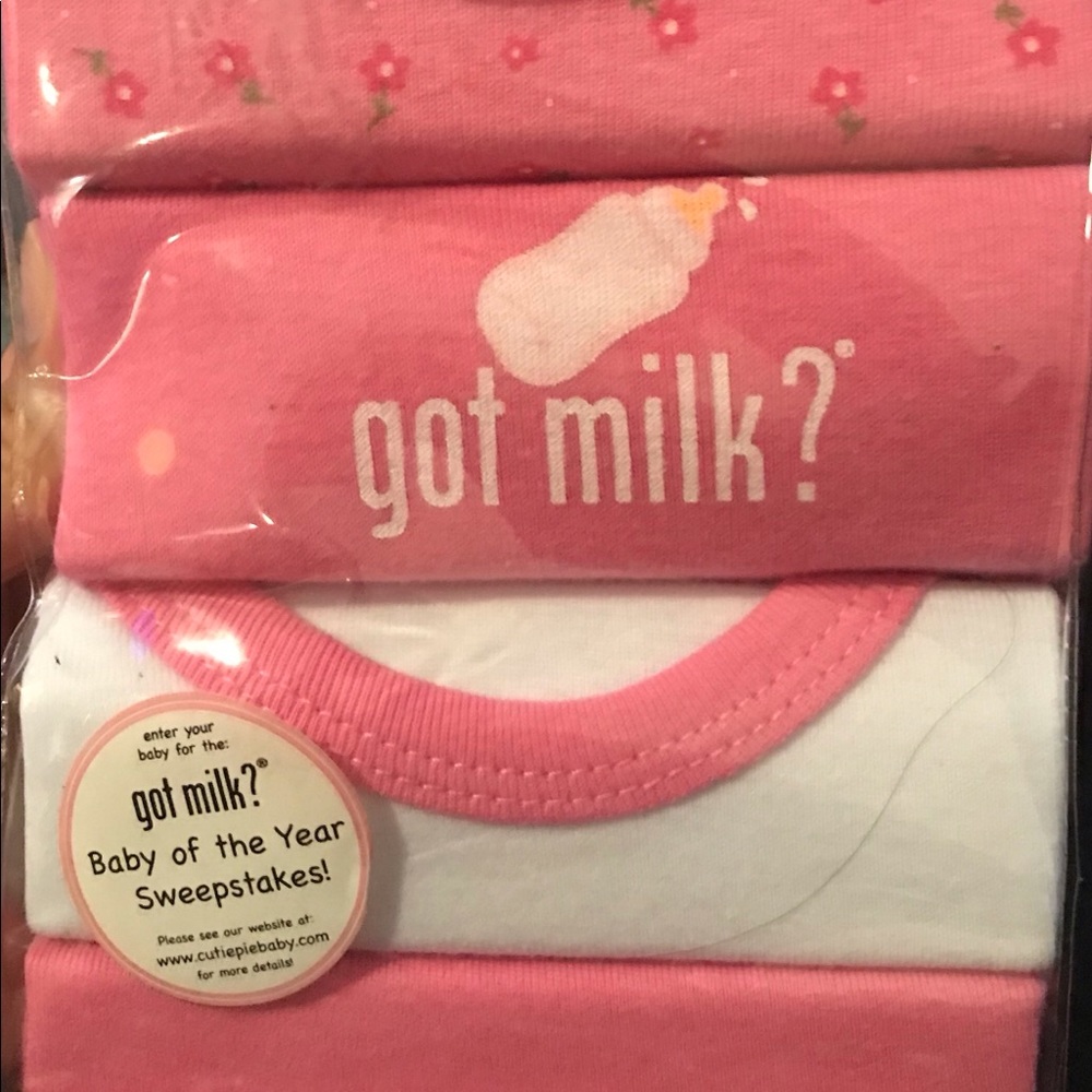 New- Got Milk? Bodysuit  3-6 months